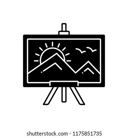 Vector icon for painting of canvas