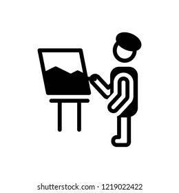 Vector icon for a paintng hobby