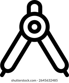 vector icon of pair of compasses