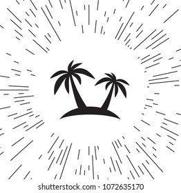 Vector icon palm tree