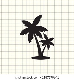 Vector icon palm tree