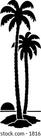 Vector icon of a palm tree