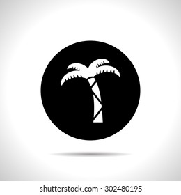 Vector icon of palm tree