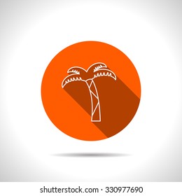 Vector icon of palm tree