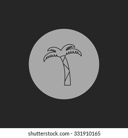 Vector icon of palm tree