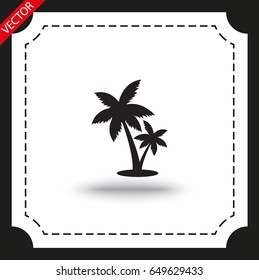 Vector icon palm tree