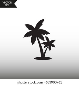 Vector icon palm tree