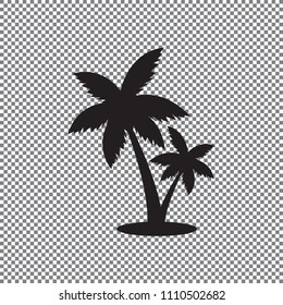 Vector icon palm tree on a transparent background