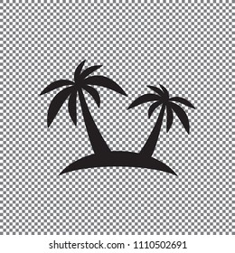 Vector icon palm tree on a transparent background