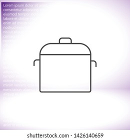 Vector icon pan 10 EPS . Lorem Ipsum Illustration design