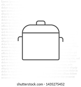 Vector icon pan 10 EPS . Lorem Ipsum Illustration design