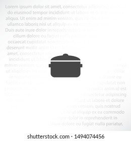 Vector icon pan 10 EPS . Lorem Ipsum Illustration design