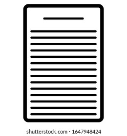 Vector icon of paper document. Modern concept design. Isolated vector sign symbol.