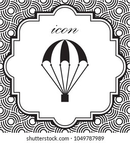Vector icon of a parachute