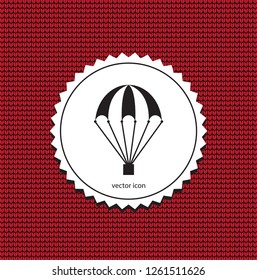 Vector icon of a parachute