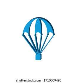 Vector icon of a parachute
isometric. 3d  sign isolated on white background.