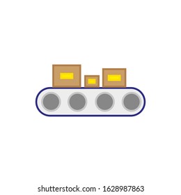 vector icon, parcel conveyor belt