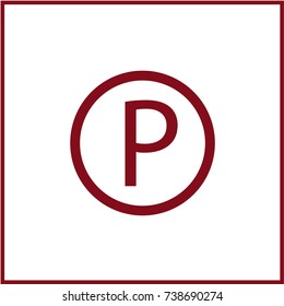 vector icon parking