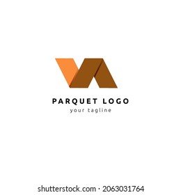 Vector icon parquet, laminate, flooring, tiles. Logo design for parquet, laminate, flooring, tiles. Wood floors