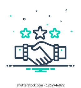 Vector icon for partnership