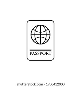 Icono vector del pasaporte en EPS 10
