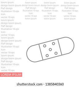 Vector icon patch 10 EPS . Lorem Ipsum Illustration design