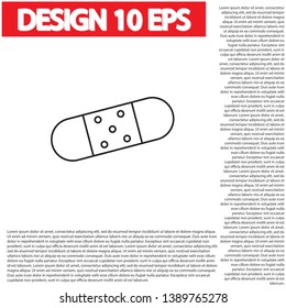 Vector icon patch 10 EPS . Lorem Ipsum Illustration design