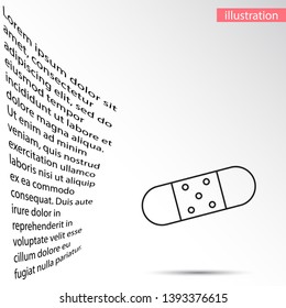 Vector icon patch 10 EPS . Lorem Ipsum Illustration design