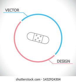 Vector icon patch 10 EPS . Lorem Ipsum Illustration design