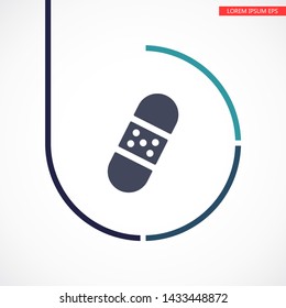 Vector icon patch 10 EPS . Lorem Ipsum Illustration design