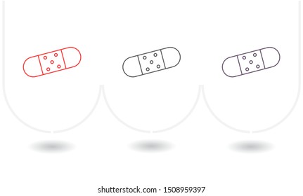 Vector icon patch 10 EPS . Lorem Ipsum Illustration design