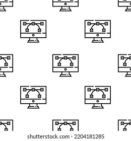 vector icon pattern. Seamless vector pattern on white background.