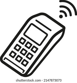 Vector icon of payment banking terminal
