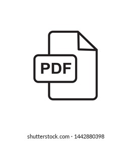 Vector icon for PDF file symbol