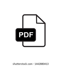 Vector icon for PDF file symbol