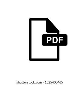 Vector icon for PDF file symbol