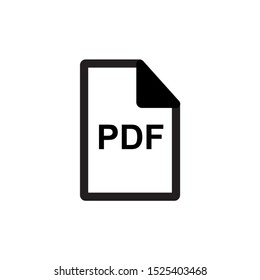Vector icon for PDF file symbol