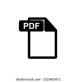 Vector icon for PDF file symbol