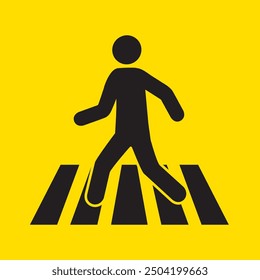 Vector icon for pedestrian crossing