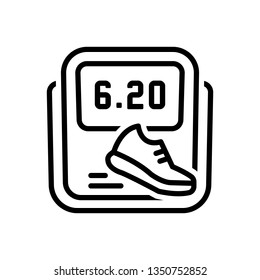 Vector icon for pedometer