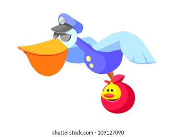 icono vector pelícano