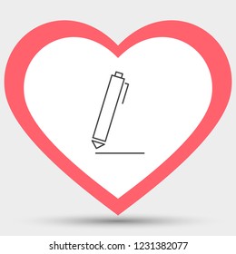 Vector icon a pen 10 EPS