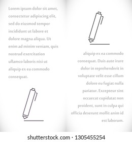Vector icon a pen 10 EPS