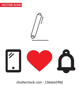 Vector icon a pen 10 EPS