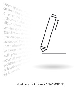 Vector icon a pen 10 EPS . Lorem Ipsum Illustration design