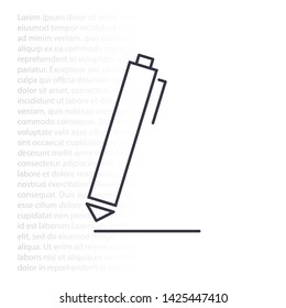 Vector icon a pen 10 EPS . Lorem Ipsum Illustration design