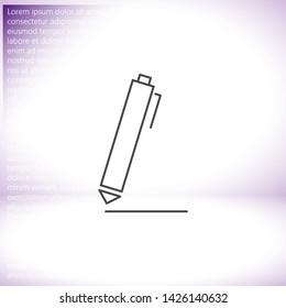 Vector icon a pen 10 EPS . Lorem Ipsum Illustration design
