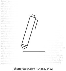 Vector icon a pen 10 EPS . Lorem Ipsum Illustration design