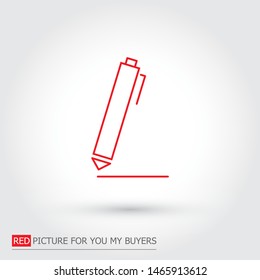 Vector icon a pen 10 EPS  