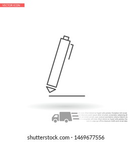 Vector icon a pen 10 EPS . Lorem Ipsum Illustration design